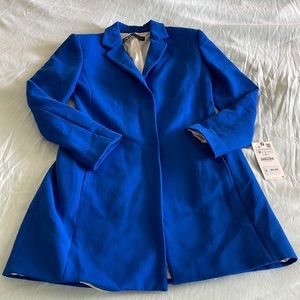 Zara Inverted Lapel Blue Blazer